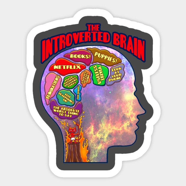 Introverted Brain Sticker by Intelligent Designs